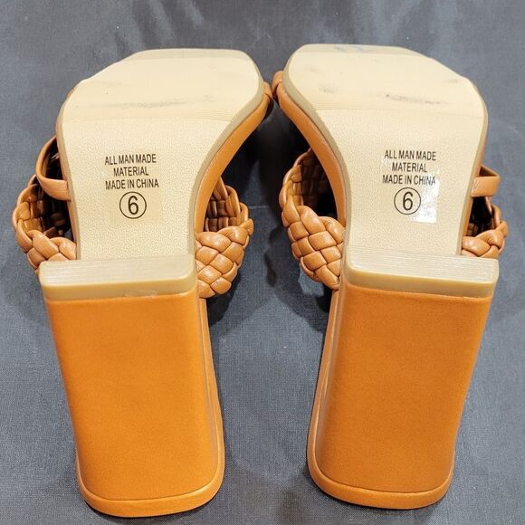 NEW WOMEN'S BRAIDED HEELED MULES SQUARE TOE BLOCK HEEL SANDALS CARMEN BY… - Picture 12 of 16